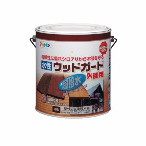 （まとめ買い）アサヒペン 水性ウッドガード外部用 クリヤ 3L 〔3缶セット〕