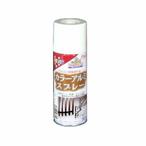 （まとめ買い）アサヒペン カラーアルミスプレー 300ML 白 〔3缶セット〕