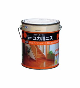 （まとめ買い）アサヒペン 油性ユカ用ニス 1.8L ツヤ有り透明 〔3缶セット〕