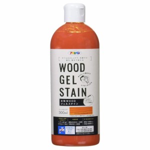 （まとめ買い）アサヒペン 水性WOODジェルステイン 300ml キャロットオレンジ 〔×3〕