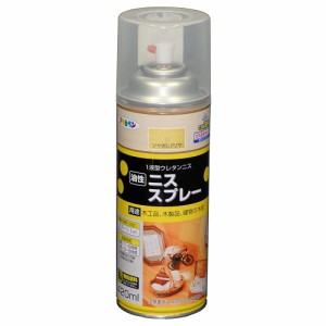 アサヒペン 油性 ニススプレー 420ml ツヤ消し クリヤ