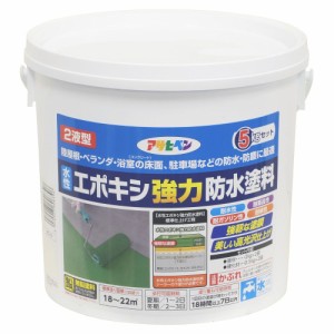 アサヒペン 水性エポキシ強力防水塗料 5kg ホワイト