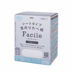 （まとめ買い）アサヒペン シートタイプ生のりカベ紙 Facile 壁紙 92cm×2.5m×6枚入(15m分) OKN-21 〔×3〕