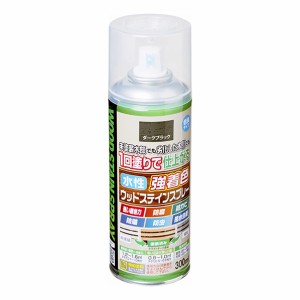 アサヒペン 水性強着色ウッドステインスプレー 300ml ダークブラック