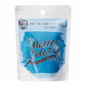 アサヒペン 水性塗料 水性多用途ペイントマットカラー 55ml ピーコックブルー