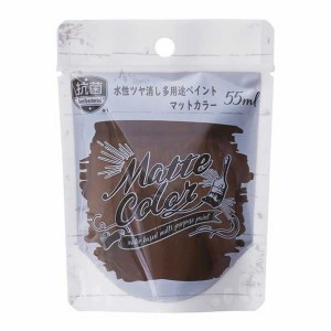 アサヒペン 水性塗料 水性多用途ペイントマットカラー 55ml ショコラ