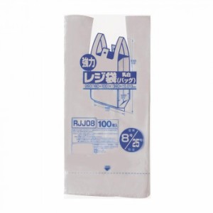 ジャパックス レジ袋 関東8号/関西25号 乳白 100枚×20冊×4箱 RJJ08 【北海道・沖縄・離島配送不可】