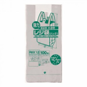 ジャパックス レジ袋 関東12号/関西30号 半透明 100枚×20冊×3箱 RKK12 【北海道・沖縄・離島配送不可】