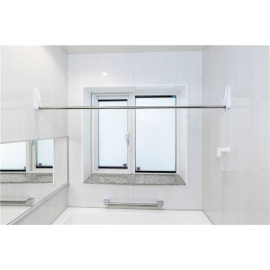 セキスイ 浴室用 マグネット取付ものほし 伸縮長さ0.96〜1.8m ホワイト YMM-1
