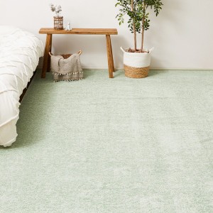 ラグマット 絨毯 江戸間6畳 約261×352cm グリーン 日本製 消臭 抗菌 防臭 ホットカーペット 床暖房可 リビング 引っ越し