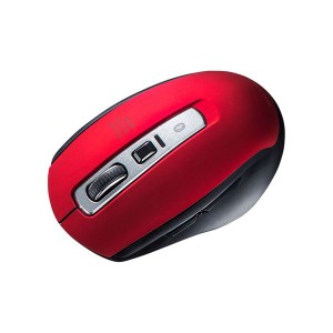 〔5個セット〕 サンワサプライ Bluetooth 5.0 ブルーLEDマウス レッド MA-BTBL162RX5