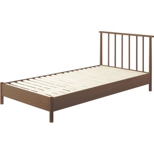 シングルベッド/すのこベッド 約W110×D203×H85×SH28cm ブラウン 組立品 〔マットレス別売り〕