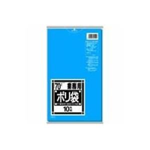 （業務用10セット）日本サニパック ポリゴミ袋 N-71 青 70L 10枚