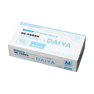 （まとめ）アマノ マーベルグローブ DAIYAホワイト M AM-CF362 1箱（100枚）〔×3セット〕