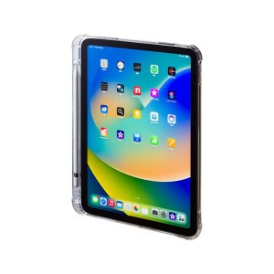サンワサプライ 第10世代iPad 10.9インチ用ペン収納ポケット付きクリアカバー PDA-IPAD1918CL