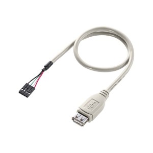 〔5個セット〕 サンワサプライ USBケーブル メス TK-USB2NX5