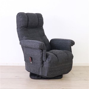回転高座椅子 約W68×D58〜102×H93cm ブラック 完成品