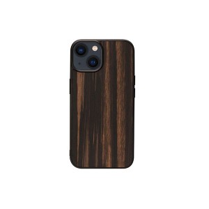 Man ＆ Wood 天然木ケース for iPhone 14 Ebony 背面カバー型 I23621i14