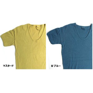 東ドイツタイプ Uネック Tシャツ JT039YD マスタード サイズ5 〔 レプリカ 〕