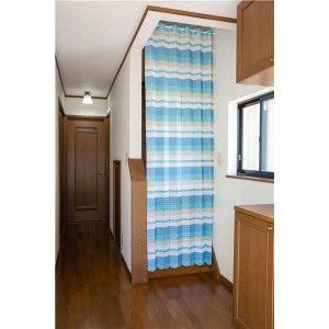 マルセイユ パタパタ 間仕切りカーテン 約幅100cm×丈250cm ブルー 日本製