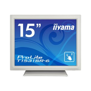 iiyama タッチパネル液晶ディスプレイ 15型 / 1024×768 /D-sub、HDMI、DisplayPort / ピュアホワイト T1531SR-W6
