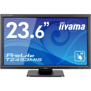 iiyama タッチパネル液晶ディスプレイ 23.6型 / 1920x1080 /D-sub、HDMI、DisplayPort / ブラック / スピーカー:あり T2453MIS-B1