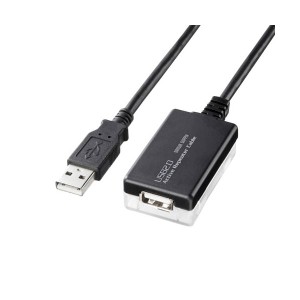 （まとめ）サンワサプライ 延長USB2.0アクティブリピーターケーブル (A)オス-(A)メス 12m KB-USB-R212N 1本〔×10セット〕