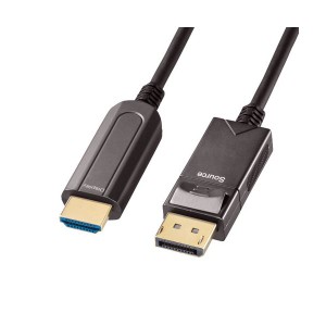 サンワサプライ DisplayPort-HDMI変換光ファイバーケーブル 20m KC-DPHDFB200