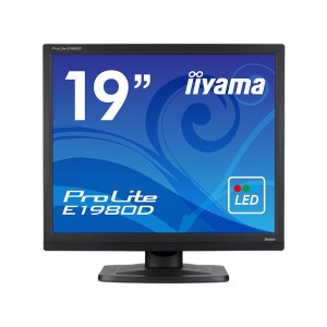 iiyama 液晶ディスプレイ19型/1280×1024/D-SUB、DVI-D/ブラック/スピーカー:なし/SXGA E1980D-B1