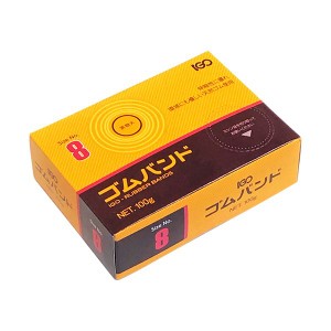 (まとめ）アイジーオー ゴムバンド #8 アメ色SM 100g #8SM-A-S 1箱〔×20セット〕