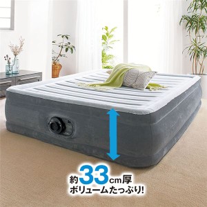 エクストラベッド 寝具 約137×191×33cm ダブル PVC 専用キャリーバッグ 修繕パッチ付き INTEX社製 エアーベッド 来客