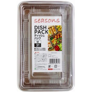 〔10個セット〕 大和物産 seasons ディッシュパック M 3組入