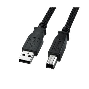 〔5個セット〕 サンワサプライ ナイロンメッシュUSB2.0ケーブル KU20-NM50K2X5