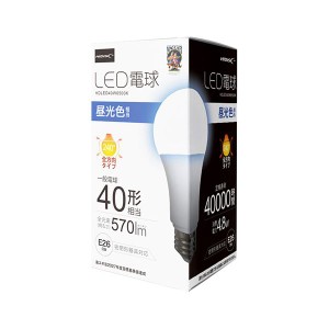 〔まとめ〕HIDISC LED電球(一般電球40形相当) 昼光色 HDLED40W6500K〔×3セット〕