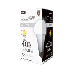 〔まとめ〕HIDISC LED電球(一般電球40形相当) 昼白色 HDLED40W5000K〔×3セット〕