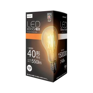 〔まとめ〕HIDISC LED電球(エジソン電球40形相当) HDLEDY40W2700K〔×3セット〕