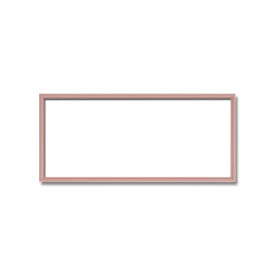 〔長方形額〕木製額　縦横兼用額　カラー4色展開　■カラー長方形額(500×250mm)ピンク