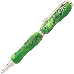 日本製 アクリルボールペン Marble Pen〔クロスタイプ/芯：0.7mm〕レイクグリーン/Green