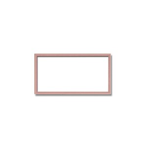〔長方形額〕木製額　縦横兼用額　カラー4色展開　■カラー長方形額(350×200mm)ピンク