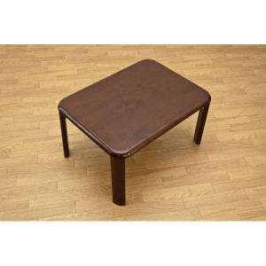NEWウッディーテーブル/折りたたみローテーブル 〔長方形 60cm×45cm〕 ブラウン 木製 〔完成品〕