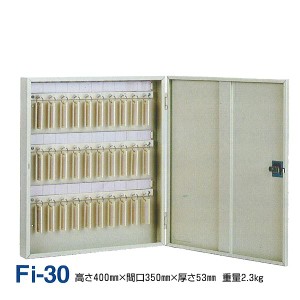 キーボックス/鍵収納箱 〔壁掛け固定式/30個掛け〕 スチール製 タチバナ製作所 Fi-30