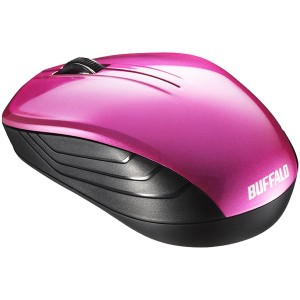 バッファロー 無線 BlueLED 3ボタン スタンダードマウス ピンク BSMBW107PK