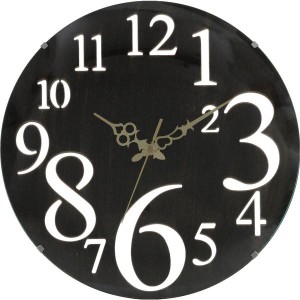 壁掛け時計 〔レトロ〕 ヨーロッパ調 ブラウン (インテリア雑貨)