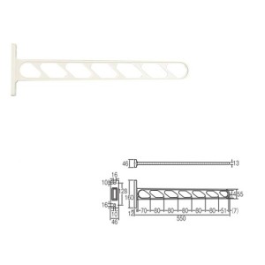 フラット物干し金物 〔全長550mm/ホワイト〕 アルミダイカスト 水上金属 FT550 〔部品 DIY 日曜大工〕