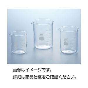 （まとめ）硼珪酸ガラス製ビーカー（IWAKI）20ml〔×10セット〕