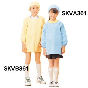 学童給食衣割烹着型ブルー 8号 SKVA361