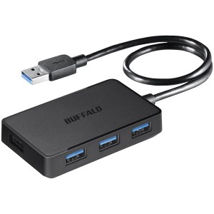 バッファロー USB3.0バスパワーハブ 4ポートタイプ マグネット付き ブラック BSH4U300U3BK