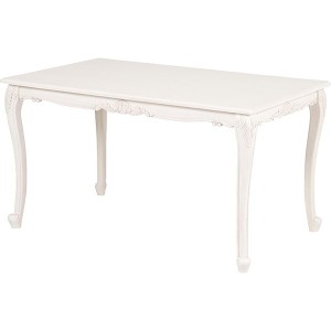 ダイニングテーブル ヴィオレッタシリーズ 木製 アンティーク調ホワイト(白)