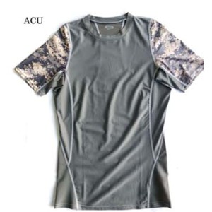 スリムフィットコンプレッションアメリカ軍タクティカルトレーニング吸汗速乾シャツ半袖レプリカ　ACU　M