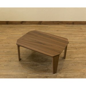 折りたたみテーブル/ローテーブル 〔幅60cm ウォールナット〕 木製脚付き 『Rosslea』 〔リビング ダイニング〕